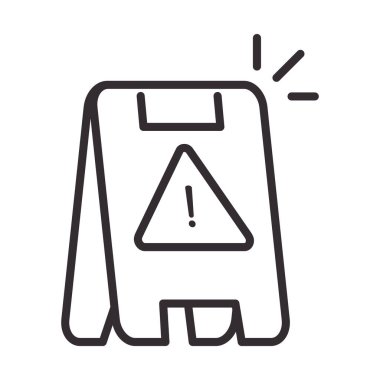 Uyarı simgesi, uyarı tahtası, dikkat tehlike ünlem işareti önlemi, satır biçimi tasarımı