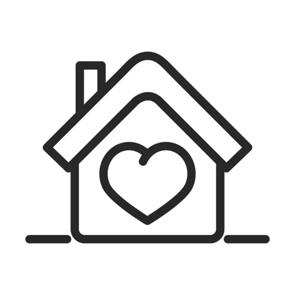 Darowizna jałmużna wolontariat pomoc społeczne dom pomoc serca linia styl ikona — Wektor stockowy