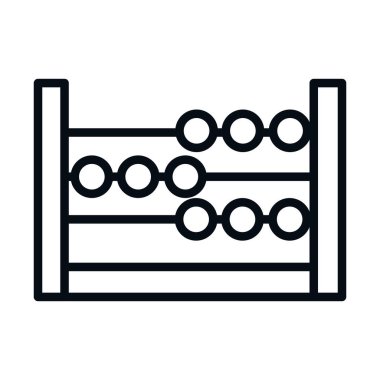 Matematik okulu bilim abaküs aritmetik çizgisi ve biçim simgesi