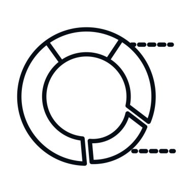 Matematik okulu bilim yuvarlak diyagram analiz çizgisi ve biçim simgesi