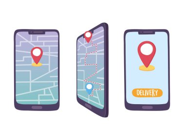 çevrimiçi dağıtım hizmeti, akıllı telefon konumu navigasyon haritası işaretleyici, hızlı ve ücretsiz ulaşım, sipariş gönderme, uygulama web sitesi