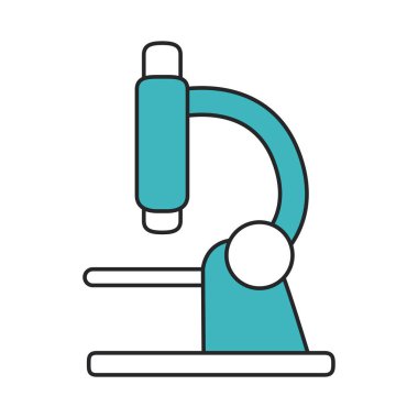 covid 19 koronavirüs, mikroskop bilim laboratuvarı, salgın hastalıkları önleme salgını salgın hattı ve stil ikonunu doldurma