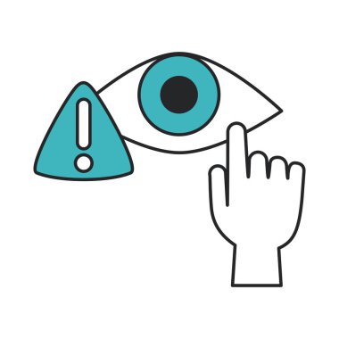 covid 19 koronavirüs, gözlere dokunmaktan kaçının, salgın salgını önleme salgını salgın hattı ve tarz simgesini doldurun