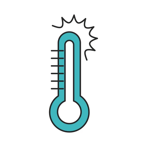 Covide 19 coronavirus, thermomètre, prévention propagation épidémie maladie pandémie ligne et remplir icône de style — Image vectorielle