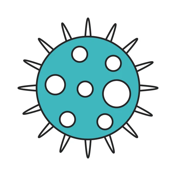 Covid 19 patógeno del virus coronavirus, propagación de la línea pandémica de la enfermedad de brote e icono de estilo de relleno — Vector de stock