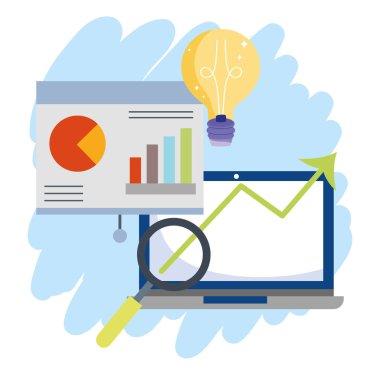 Çevrimiçi ödeme, dizüstü bilgisayar sunum tahtası analizi finansal, ecommerce market alışverişi, mobil uygulama