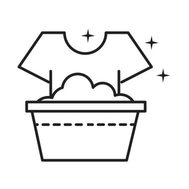 temizlik dezenfeksiyonu, çamaşır sepeti, koronavirüs önleme dezenfekte ürünleri tarzı ikon