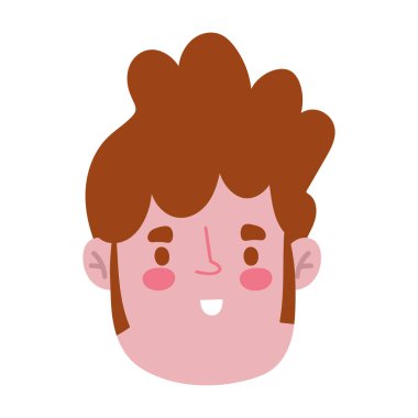 erkek yüz karakter portresi adam izole tasarım simgesi