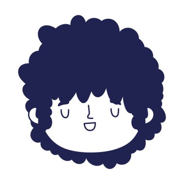 Sevimli küçük çocuk karakteri çizgi film izole tasarım ikonu