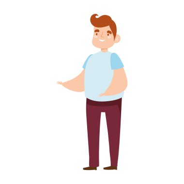 erkek karakter erkek avatar portresi karikatür izole ikon tasarımı