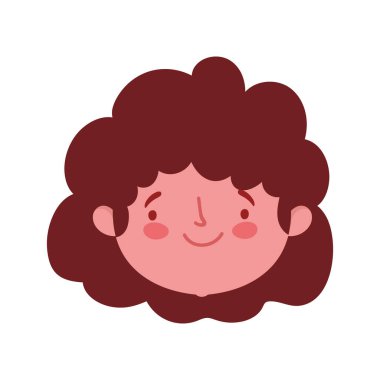 Sevimli küçük çocuk karakteri çizgi film izole tasarım ikonu