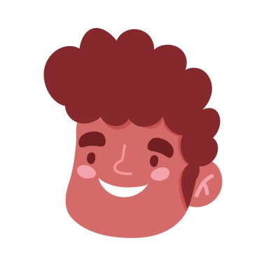 erkek yüz karakter portresi adam izole tasarım simgesi