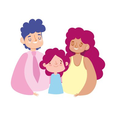 Baba, anne, oğul, karakter, aile günü.