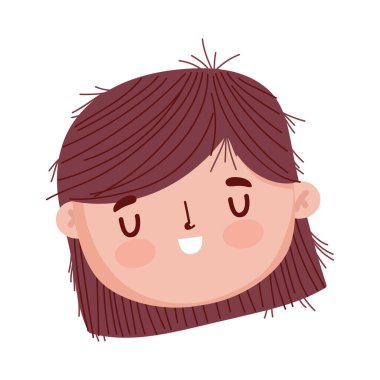 Sevimli küçük çocuk karakteri çizgi film izole tasarım ikonu