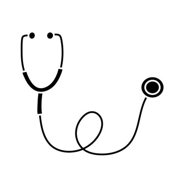 stetoskop tıbbi ekipman izole tasarım simgesi