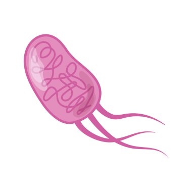 Virüs bakterileri mikrobiyoloji bulaşıcı hastalıklı izole ikon tasarımı