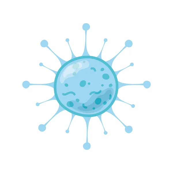 Coronavirus covid 19 παθογένεια αναπνευστική απομονωμένη εικόνα — Διανυσματικό Αρχείο