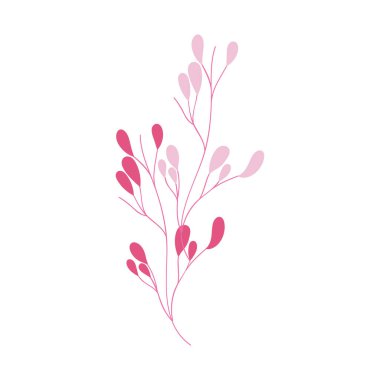 Dekoratif dal yaprağı doğa izole tasarım simgesi