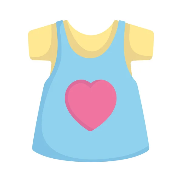 Baby shower, kids kleding accessoire, kondigen pasgeboren welkom geïsoleerd ontwerp icoon — Stockvector