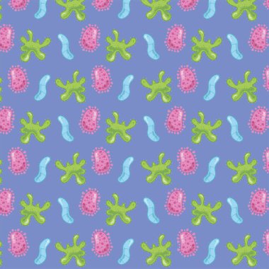 Coronavirus covid 19 ve hastalık hücreleriyle ilgili bakteriler içeren virüs geçmişi