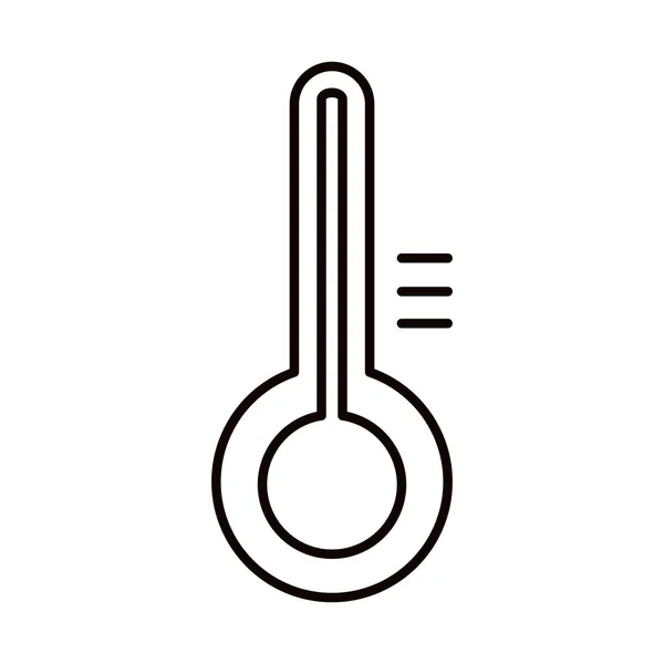 Thermometer temperature equipment medical isolated icon — Stock Vector