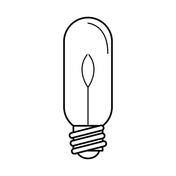 Elektromos villanykörte, eco idea metafora, elszigetelt ikon vonal stílus — Stock Vector