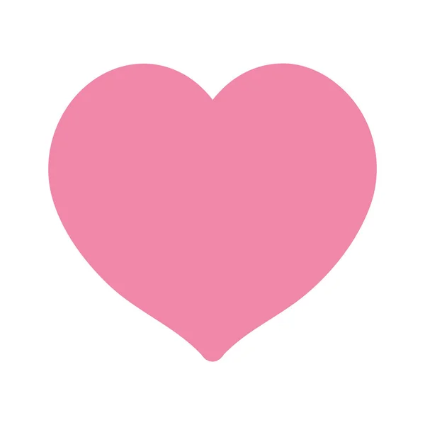 Aşk kalp romatik duygu izole edilmiş ikon tasarımı beyaz arkaplan — Stok Vektör