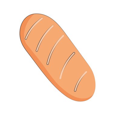 pişmiş ekmek taze besin sağlıklı yiyecek izole edilmiş ikon tasarımı