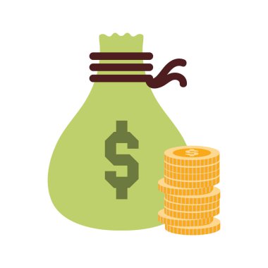 Çevrimiçi ödeme, para çantası paraları istiflenmiş, ecommerce market alışverişi, mobil uygulama