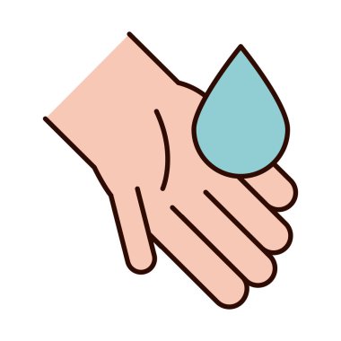 covid 19 koronavirüs önleme, ellerinizi yıkayın, salgın salgını çizgisi açın ve biçim simgesini doldurun