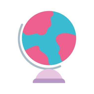 okul dünyası haritası coğrafyası izole edilmiş simge tasarımı beyaz arkaplan