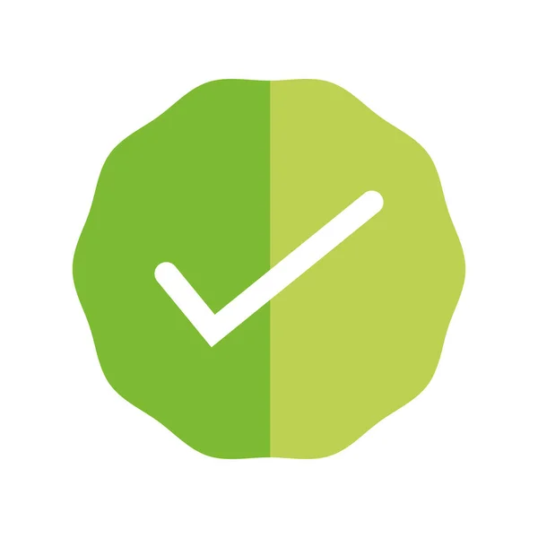 Marca de verificação aprovação isolado ícone design fundo branco —  Vetores de Stock