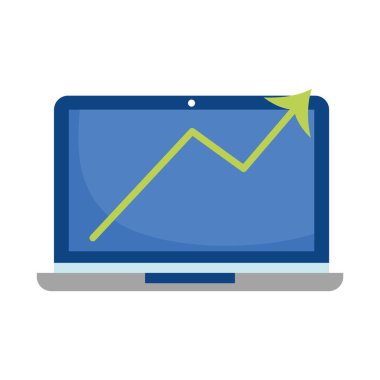 çevrimiçi ödeme, dizüstü bilgisayar büyüme oku finans, ecommerce market alışverişi, mobil uygulama