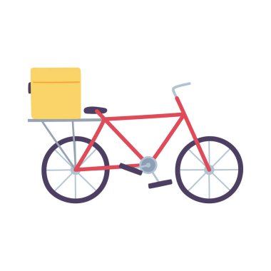 paket servis izole edilmiş simge tasarımı beyaz arkaplan içeren servis bisikleti