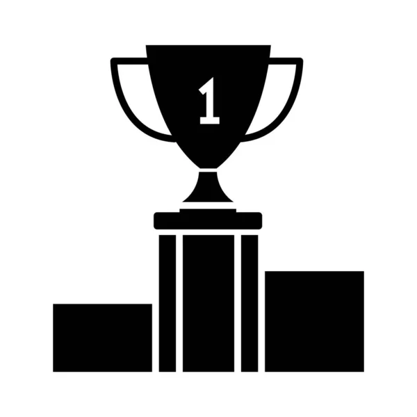 Juego de baloncesto, campeonato trofeo recreación deporte silueta estilo icono — Vector de stock