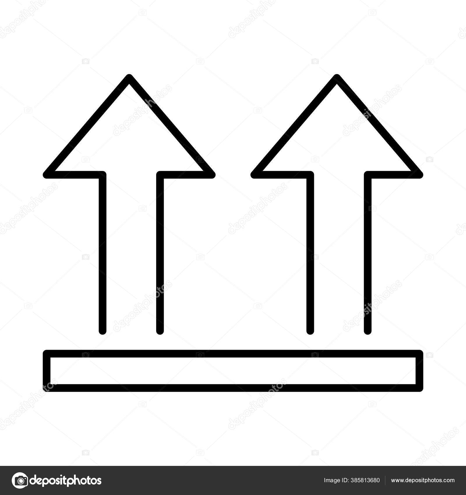 交货包装,箭头这边向上,货物配送线样式图标图库矢量图©stockgiu 385813680