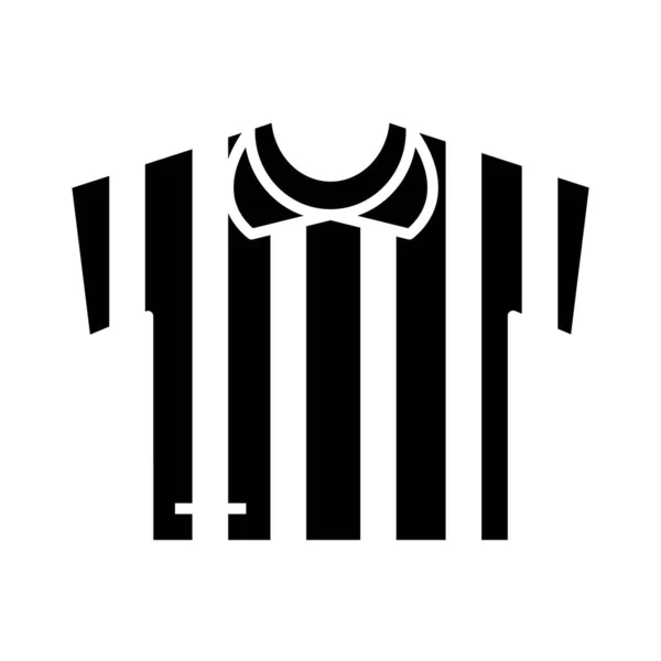 Match de football, maillot arbitre équipement ligue récréative sport tournoi silhouette style icône — Image vectorielle