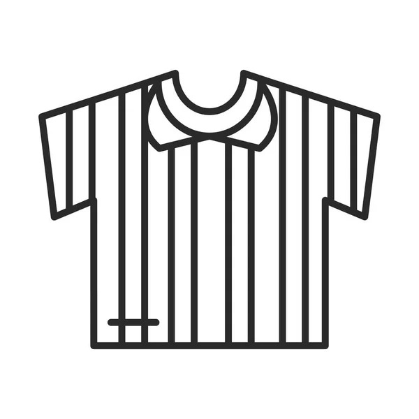 Futball játék, Jersey játékvezető felszerelés liga rekreációs sport torna vonal stílus ikon — Stock Vector