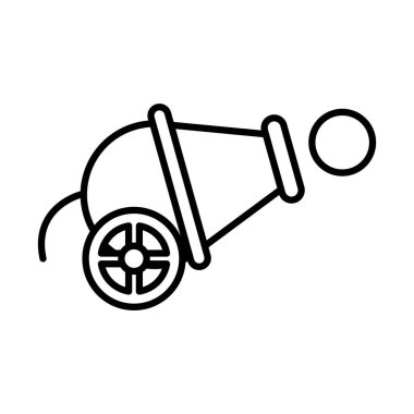 Bayram bayramında top kutlaması İslami dini kutlama çizgisi simgesi