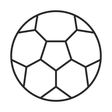 Futbol maçı, top ekipmanları ligi eğlence sporları turnuvası çizgi ikonu