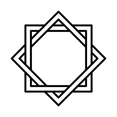 Arabesk dekorasyonu bayram Mübarek İslami dini kutlama çizgisi simgesi