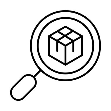 Teslimat ambalajı, karton kutu kargo dağıtımı, mal hattı ikonu lojistik sevkiyatı