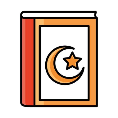 Kuran 'ın kutsal kitabı Mübarek Mübarek İslami dini kutlama hattı ve simgeyi doldur