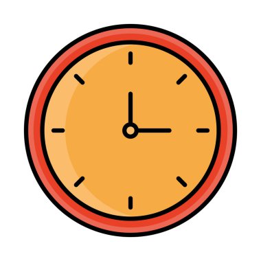 yuvarlak saat çizgisi ve biçim simgesi