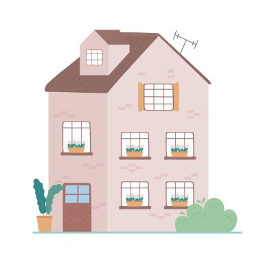 çok katlı ev bahçe manzaralı ev tasarımı