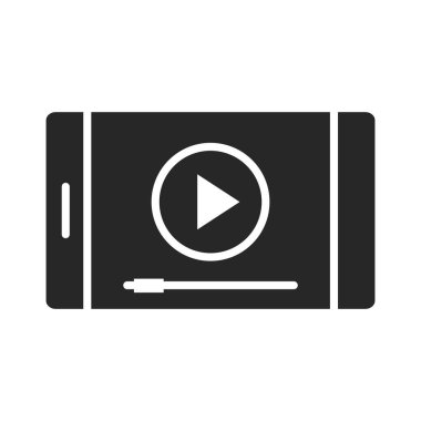 cep telefonu veya akıllı telefon web sitesi video elektronik teknoloji aygıt silueti biçim simgesi