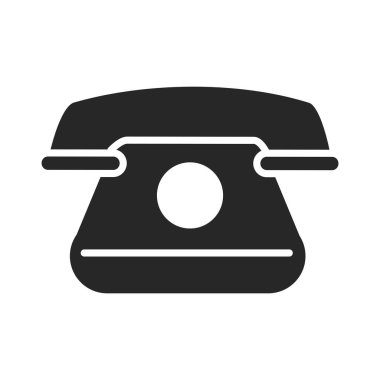 Klasik telefon iletişimi konuşma siluet biçimi simgesi