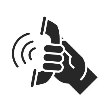 el ele tutuşan telefon çağrısı kişi siluet biçimi simgesi