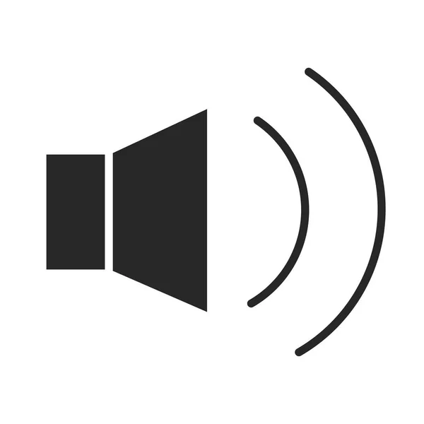 Volumen sonido audio redes sociales silueta estilo icono — Vector de stock