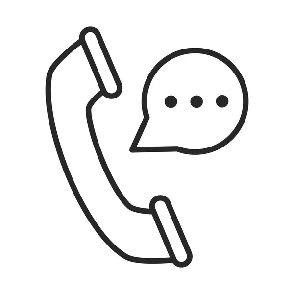 Υπηρεσία τηλεφωνικών κλήσεων υποστήριξη κεντρική γραμμή στυλ εικονίδιο — Διανυσματικό Αρχείο